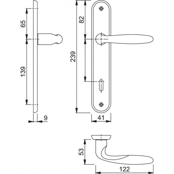 Hoppe Door handle on plate - Verona Series - M151/265