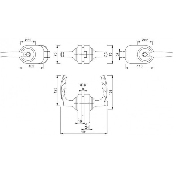 Hoppe Atlanta| HCS Glass Door Lever Handle | Buy Now