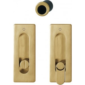 Hoppe - Sliding Pocket Door Handle With Lock - Rectangular Set M464