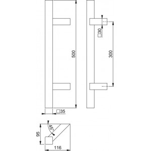 HOPPE - Steel Pull Door Handle - E5764 Series