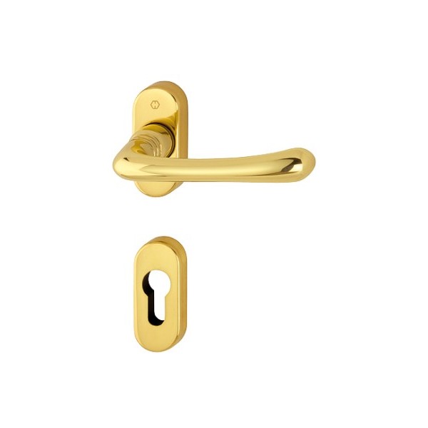 Hoppe - Door Handle - Lisboa Series - M173/30P/30PS F71 shiny gold