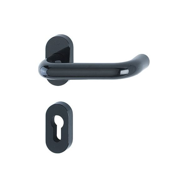 Hoppe - Plastic Door Handle Narrow Profile - Baden Series F9005 black