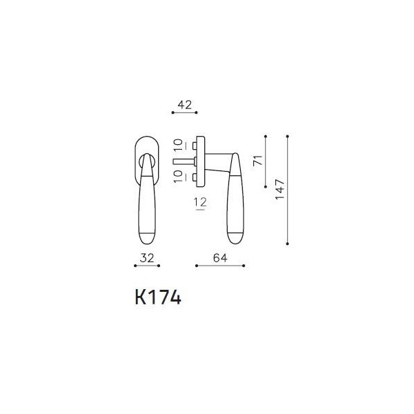 Olivari - Tilt and turn window handle - Aster K17