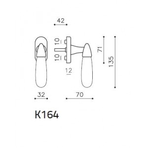 Olivari - Tilt and turn window handle - Aurora K164