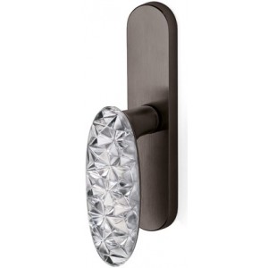 Olivari - Cremonese Window Handle - Crystal Diamond C246 U6 superAnthracite satin