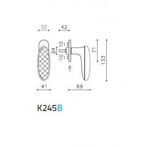 Olivari - Tilt and turn window handle - Crystal Royal K245B