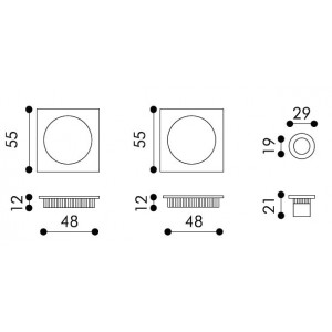 Arieni - Kit Quadrato Per Porta Scorrevole - 95SFQ