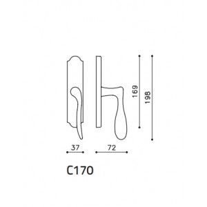 Olivari - Cremonese Window Handle - Orvieto C170
