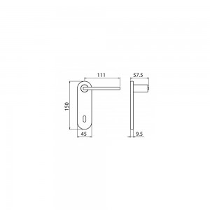 Ghidini Maniglia Per Porta su Placca Cartesio Q8P schema tecnico patent