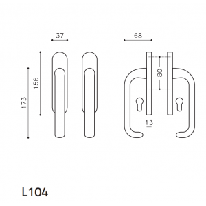 Olivari - Couple Lift Slide Handle - Polo L104
