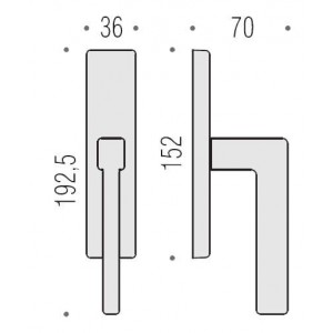 Colombo Design - Cremonese Window Handle - Esprit BT12-IM