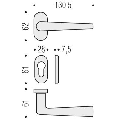 Colombo Design - Maniglia Per Porta - Robotre CD91-RSM