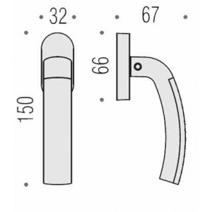 Colombo Design - Tilt and turn window handle - Milla LC32-DK