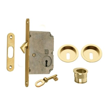 KIT FOR SLIDING DOORS - KEY ONLY FROSIO BORTOLO Polished brass