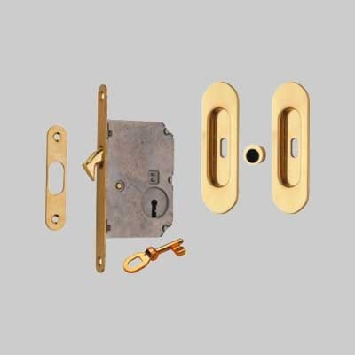 KIT FOR SLIDING DOORS - OVAL NICHE FROSIO BORTOLO Polished brass