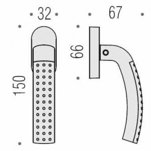 Colombo Design - Tilt and turn window handle - Milla LC42-DK