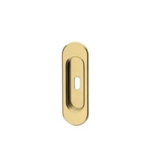 SLIDING DOOR HANDLE WITH KEY HOLE Satin chrome