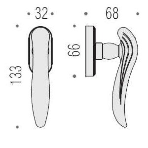 Window Handle Dk - Colombo Design - Piuma - AR12-DK