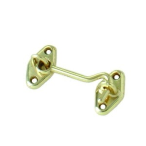 SHUTTER HOLDER HOOK 100 mm - Polished brass