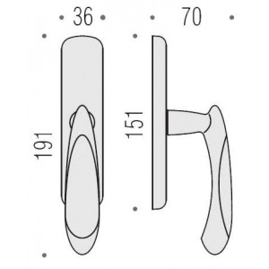 Colombo Design - Cremonese Window Handle - Talita LC22-IM