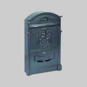 IDEAL STAR ALUMINUM MAILBOX 255x85x405h cm - Black