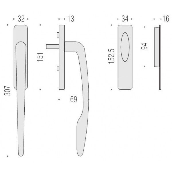 Colombo Design - Lift Slide Handle - AM113