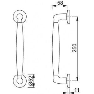 Hoppe - Pull Handle - Athinai Series M517/19