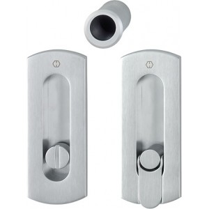 Hoppe - Sliding Pocket Door Handle With Lock - Rectangular Set M463