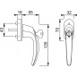 Hoppe Atlanta - Tilt & Turn Window Handle - Key Locking - M0530S/US910