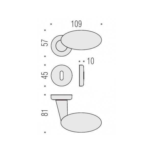 Colombo Design - Maniglia A Pomolo Per Porta - Robot CD75-R