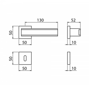 Ghidini - Door Handle - Q-Urva RBQ