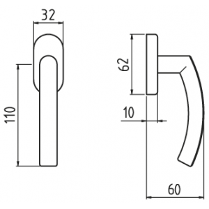 Ghidini - Tilt and turn window handle - Idea Q7-40