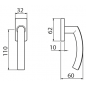 Ghidini - Maniglia Per Finestra - Martellina Dk Idea-Q Q7-40Q