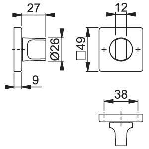 Hoppe - Pawl For Armored Door - For Openinig Limiting - MOL46/843KS