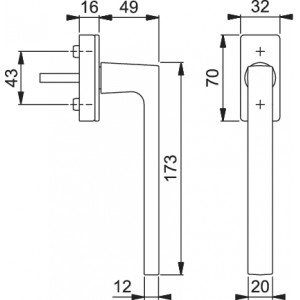 Hoppe - Maniglia Per Scorrevole Parallelo - Serie Dallas - PSK-M0643/US943