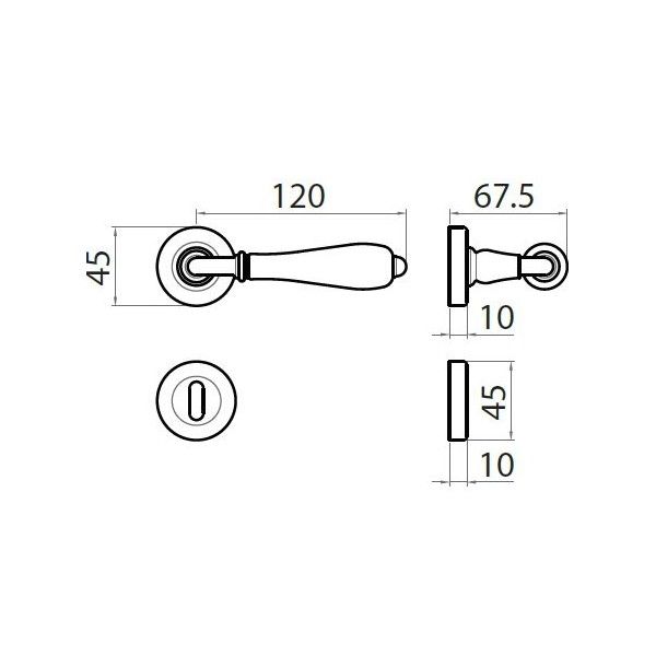 Ghidini - Door Handle - Elite Q8-RB