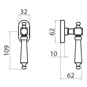 Ghidini - Tilt and turn window handle - ImperoQ7-40