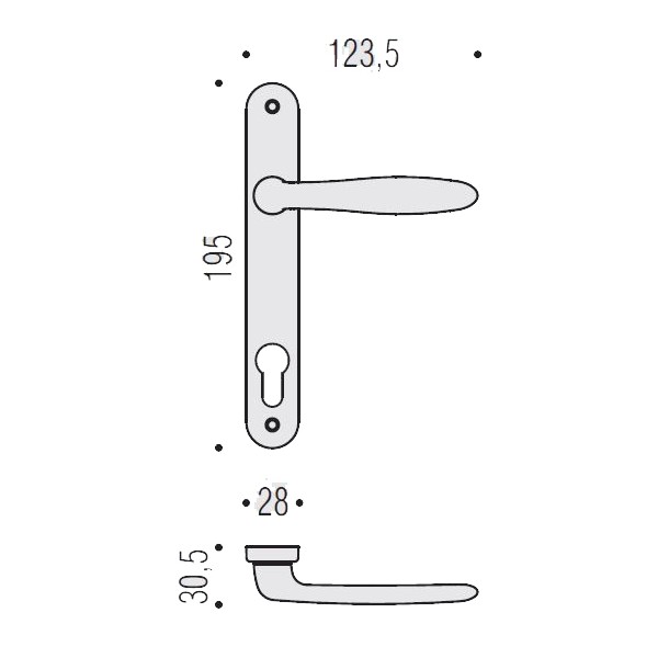 Colombo Design - Short Neck Handle + Narrow Plate - Mach CD81-PSYCB