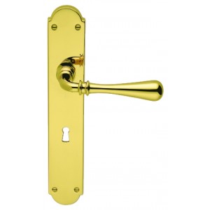 Antologhia Door Handle With Plate Lidia KOT31 shiny gold