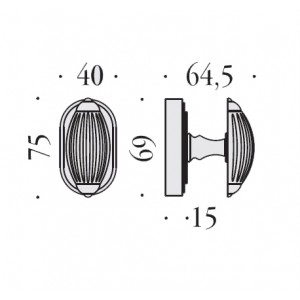 Antologhia - Dreh kipp window handle - Louis  KLU12 CRDK